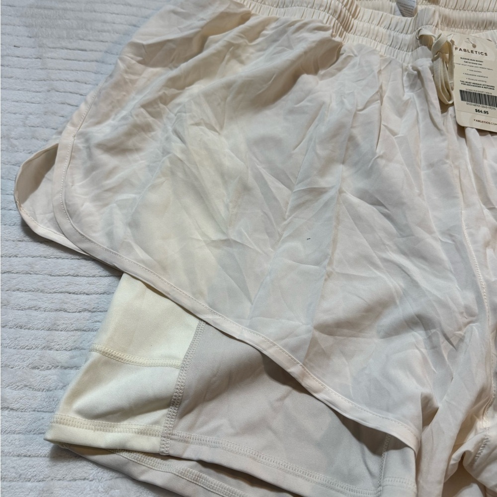 Fabletics Women's White Athletic Shorts - Picture 2 of 6